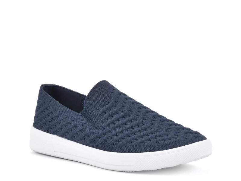 白いこと牟礼 レディース シューズ スニーカー White Mountain Courage Slip-On Sneaker Navy 米国海軍