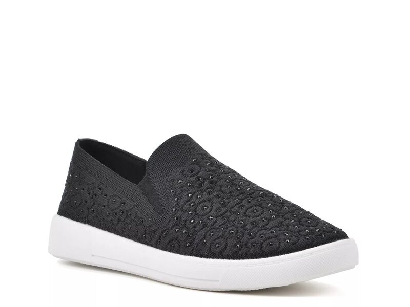 白いこと牟礼 レディース シューズ スニーカー White Mountain Unit Slip-On Sneaker Black 黒いこと