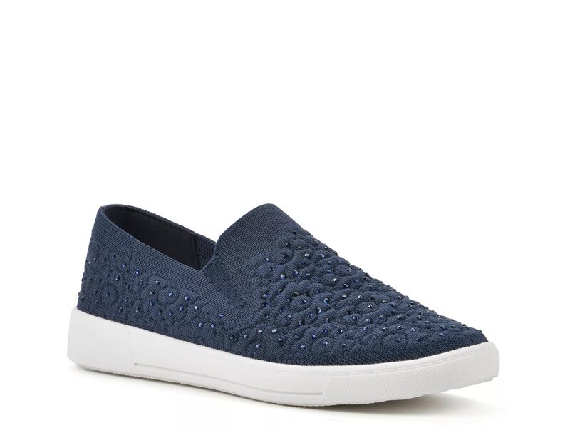 白いこと牟礼 レディース シューズ スニーカー White Mountain Unit Slip-On Sneaker Navy 米国海軍