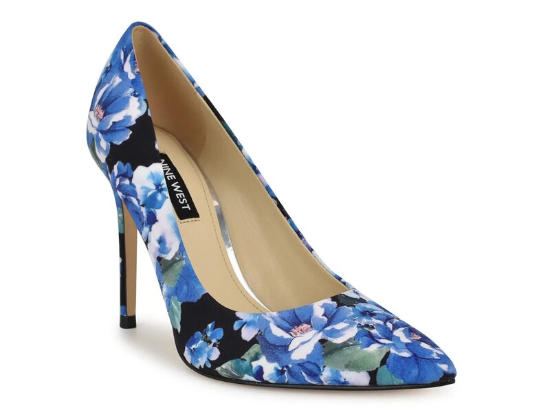 ナインウェスト レディース シューズ パンプス Nine West Fresh Pump Light Blue Floral Print 青み