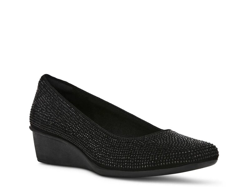 アンクライン レディース シューズ パンプス Anne Klein Wisher Wedge Pump Black ブラック