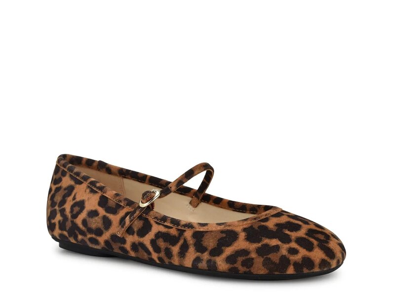 ナインウェスト レディース シューズ パンプス Nine West Classik Ballet Flat Light Brown Leopard Print 赤銅色