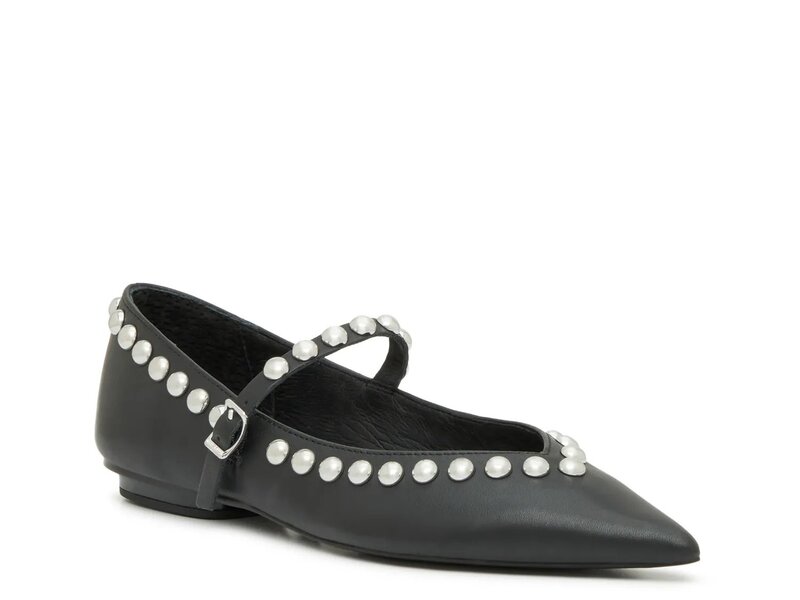 レベッカミンコフ レディース シューズ パンプス Rebecca Minkoff Milan Mary Jane Flat Black/Silver ブラック
