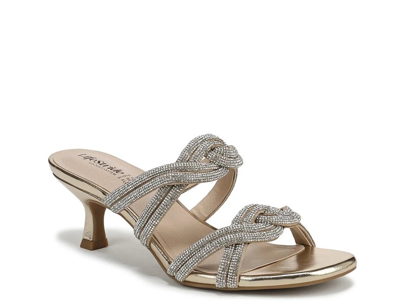 ライフストライド レディース シューズ サンダル LifeStride Night-Out Sandal Gold Rhinestone ゴールド
