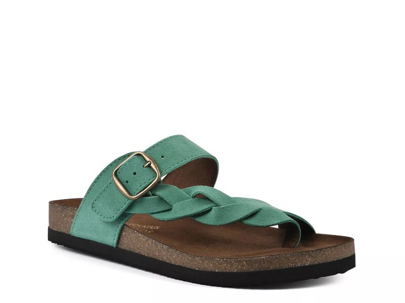 ホワイトマウンテン レディース シューズ サンダル White Mountain Crawford Flat Sandal Green Suede グリーン｜ReVida 店 13,912円