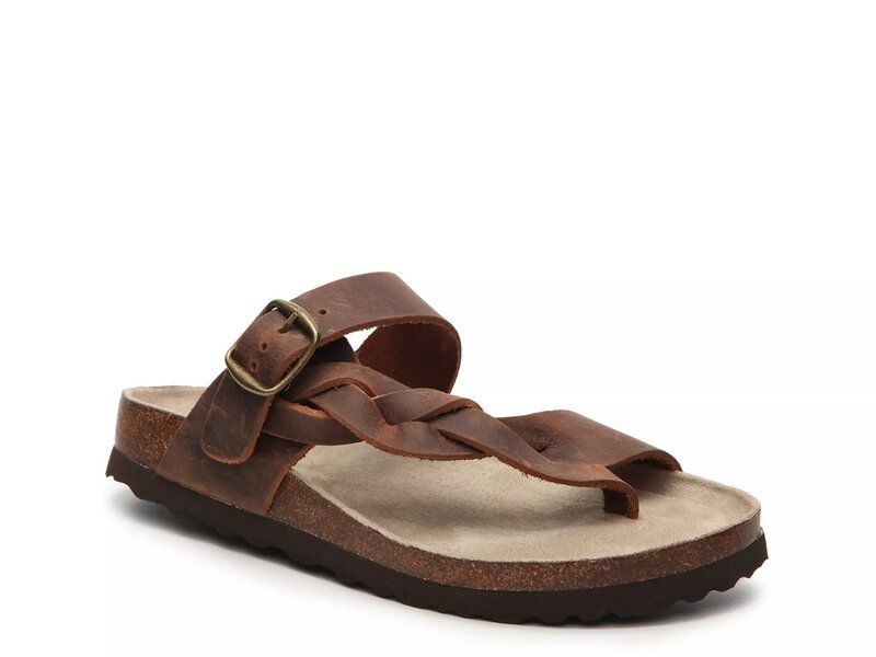 ホワイトマウンテン レディース シューズ サンダル White Mountain Crawford Flat Sandal Brown Leather ブラウン｜ReVida 店