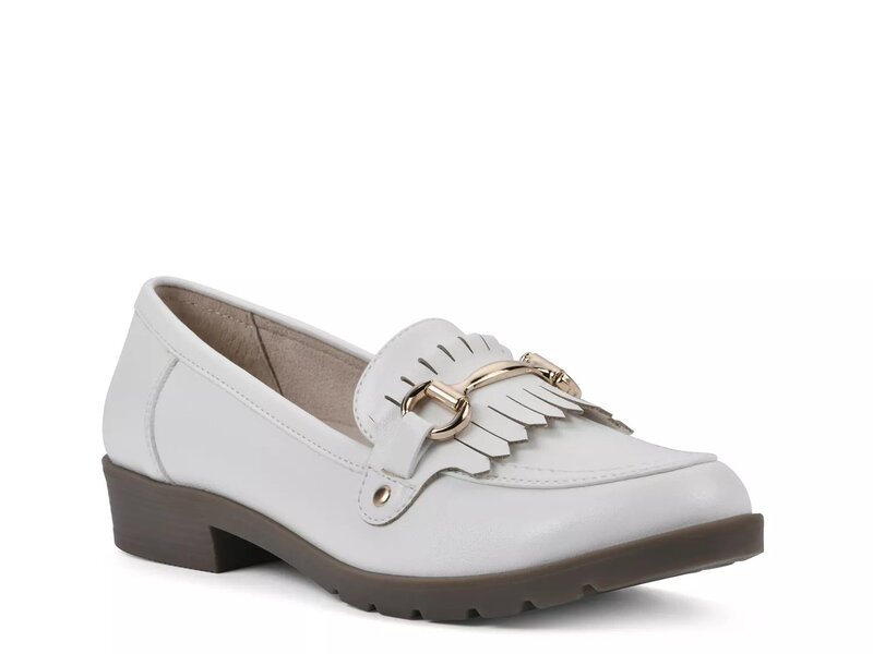 クリフバイホワイトマウンテン レディース シューズ スリッポン・ローファー Cliffs by White Mountain Galeena Loafer Off White 象牙色 ローファー-靴
