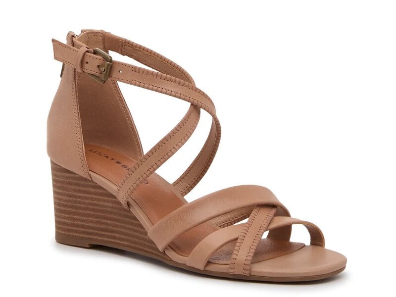 ラッキーブランド レディース シューズ サンダル Lucky Brand Jandia Wedge Sandalight Brown ブラウン|ReVida 店