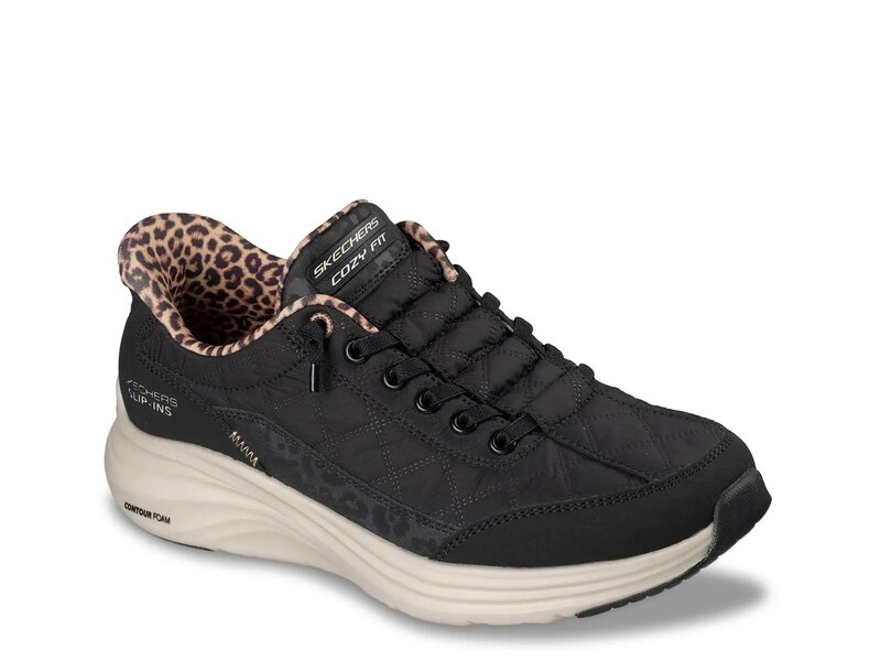 スケッチャーズ レディース シューズ スニーカー Skechers Hands Free Slip-ins Contour Foam Cozy Fit Leopardream Sneaker Multicolor Leopard Print マルチ色つや
