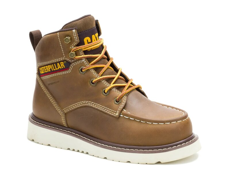 キャタピラー レディース シューズ ブーツ・レインブーツ Tシャツ Caterpillareclaimer Wedge Waterproof Steel Toe Work Boot - Women's Light Brown ブラウン|ReVida 店