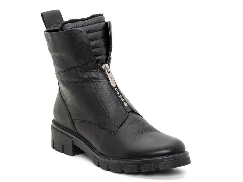 アラ レディース シューズ ブーツ・レインブーツ Ara Deon Bootie Black Leather & Suede ブラック