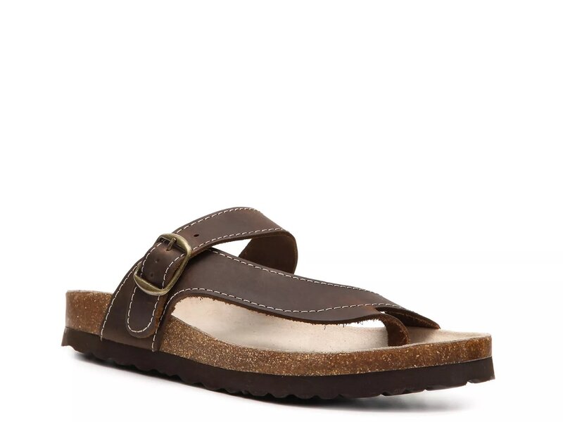 ホワイトマウンテン レディース シューズ サンダル White Mountain Carly Nubuck Flat Sandal Brown ブラウン