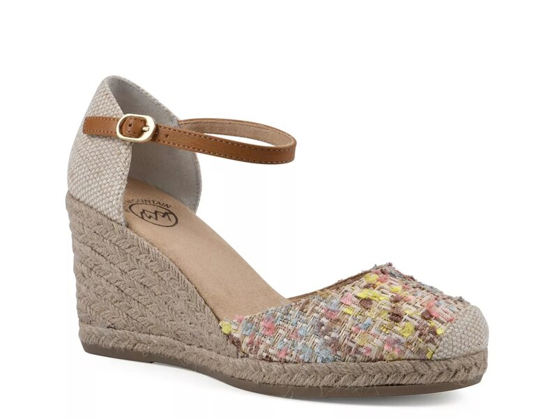 ホワイトマウンテン レディース シューズ サンダル White Mountain Mamba Espadrille Wedge Sandal Tan Multicolor タン