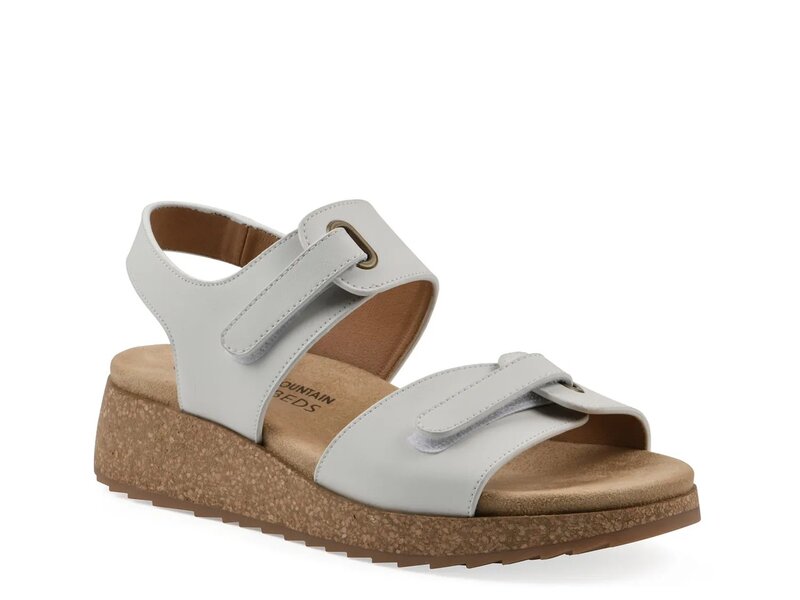 ホワイトマウンテン レディース シューズ サンダル White Mountain Gelato Wedge Sandal White Leather ホワイト｜ReVida 店
