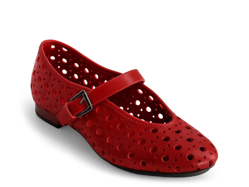 ベルナルド レディース シューズ パンプス Bernardo Borden Mary Jane Flat Red Leather 赤いこと
