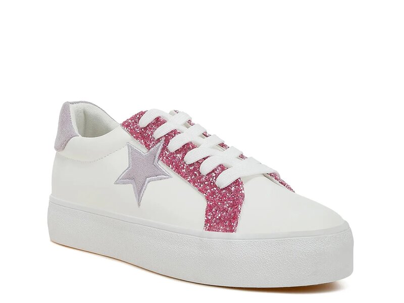ロンドンラグ レディース シューズ スニーカー プラットフォーム London Rag Bomber Platform Sneaker White/Pink ホワイト