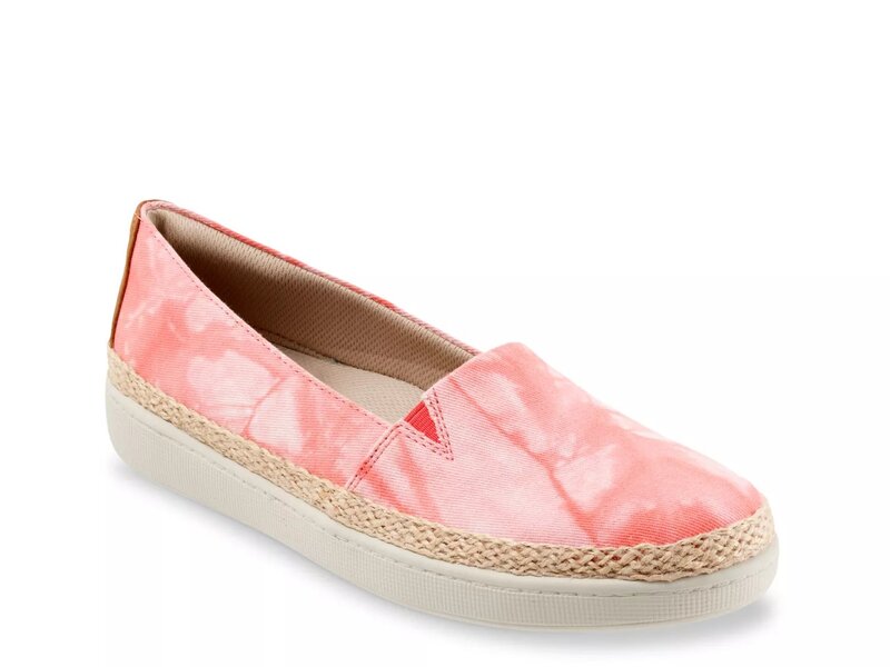 トロッターズ レディース シューズ スリッポン・ローファー Trotters Accent Espadrille Slip-On Orange Tie Dye オレンジ色