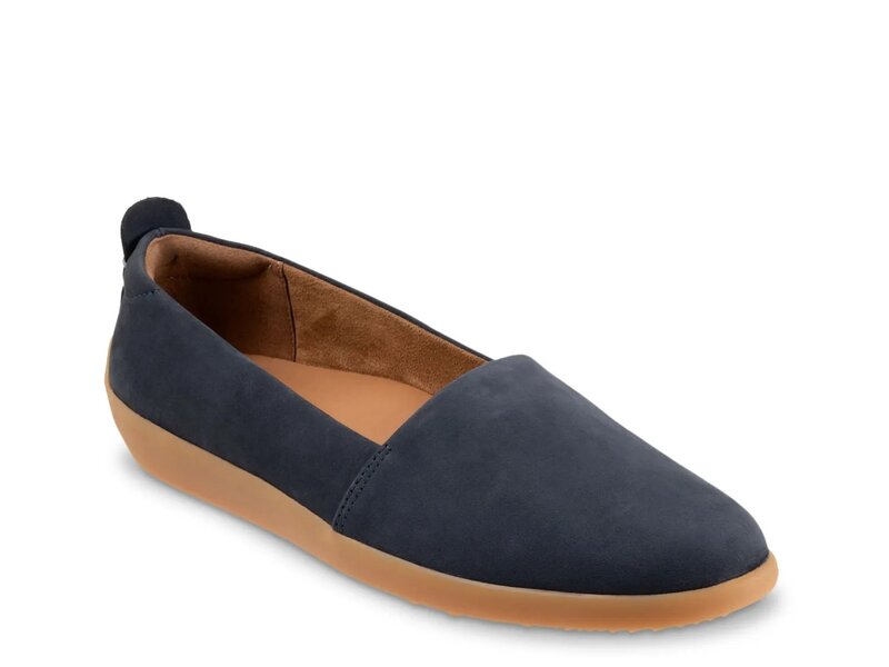 ソフトウォーク レディース シューズ スリッポン・ローファー Softwalk Deva Slip-Onavy Nubuck ネイビー