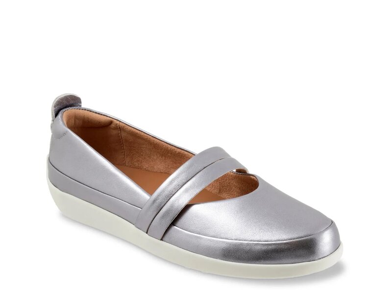 ソフトウォーク レディース シューズ スリッポン・ローファー Softwalk Devon Mary Jane Slip-On Pewter Metallic ピューター｜ReVida 店