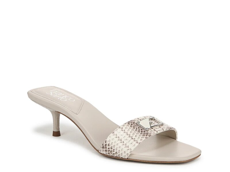 フランコサルト レディース シューズ サンダル Franco Sarto Roey Sandal Ivory/Grey Snake Print Synthetic アイボリー