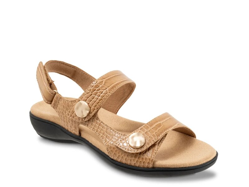 トロッターズ レディース シューズ サンダル Trotters Romi Sandal Beige Croc Print ベージュ