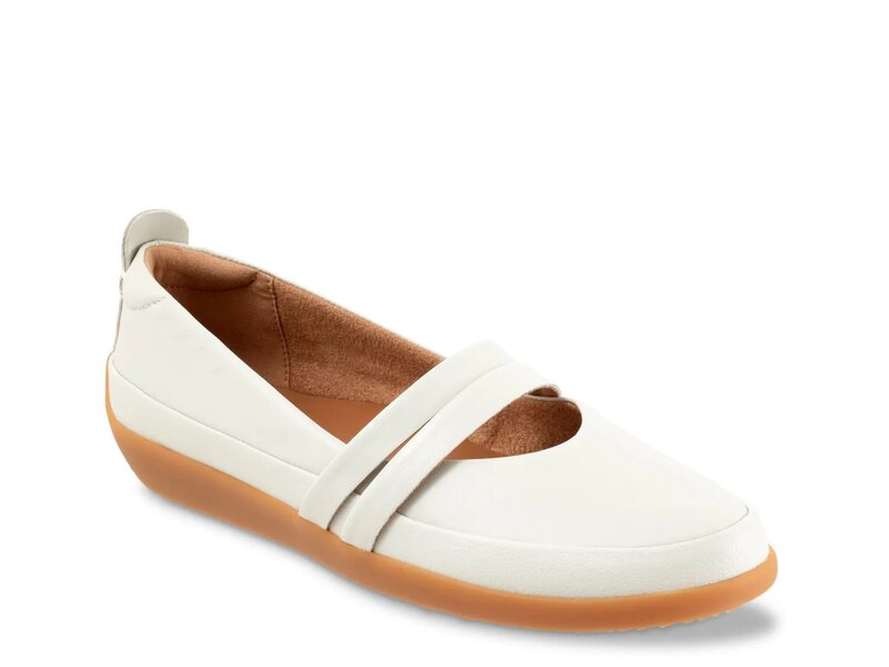 ホンブルグ帽ウォーク レディース シューズ スリッポン・ローファー Softwalk Devon Mary Jane Slip-On Off White 象牙色 靴-レディース靴-ローファー