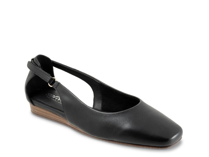 ホンブルグ帽ウォーク レディース シューズ パンプス Softwalk Venice Wedge Flat Black 黒いこと