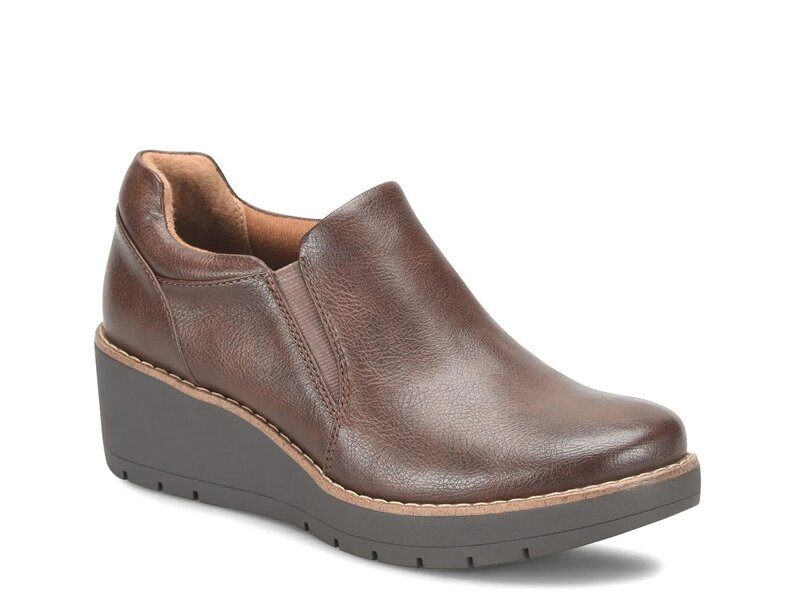 ユーロソフト レディース シューズ スリッポン・ローファー Eurosoft Fabri Wedge Slip-On Dark Brown ブラウン