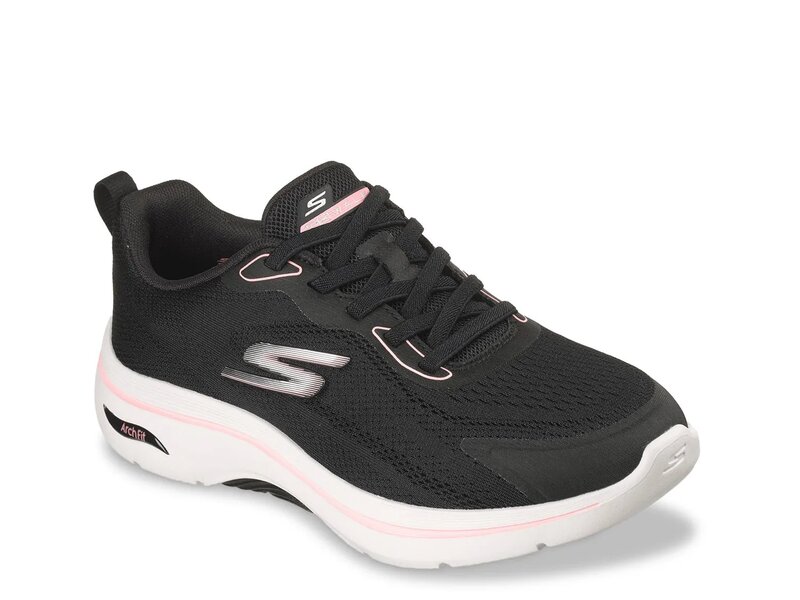 スケッチャーズ レディース シューズ スニーカー Skechers GO WALK Arch Fit 2.0 Cassy Sneaker - Women\u0027s Black/Pink 黒いこと