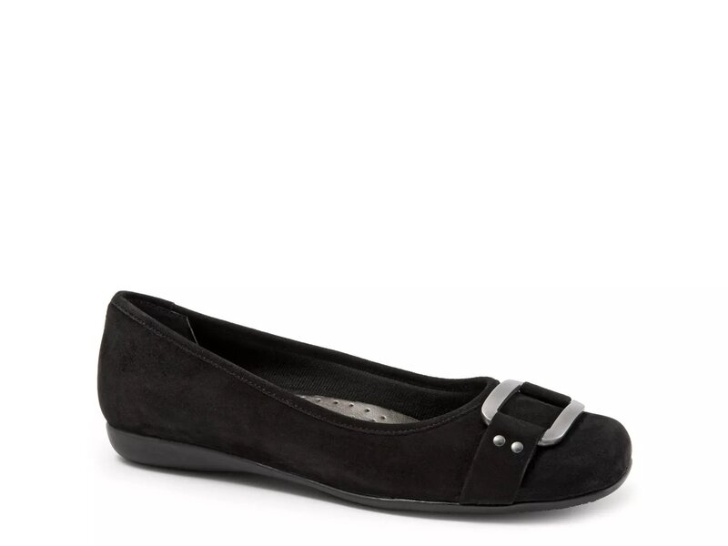 トロッターズ レディース シューズ パンプス Trottersizzle Flat Black Suede ブラック