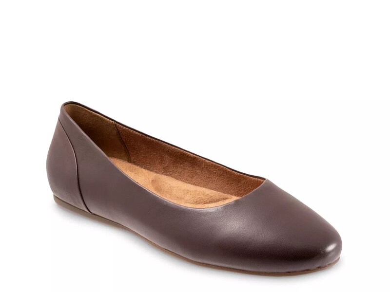 ホンブルグ帽ウォーク レディース シューズ パンプス Softwalk Shiraz Ballet Flat Dark Brown 赤銅色