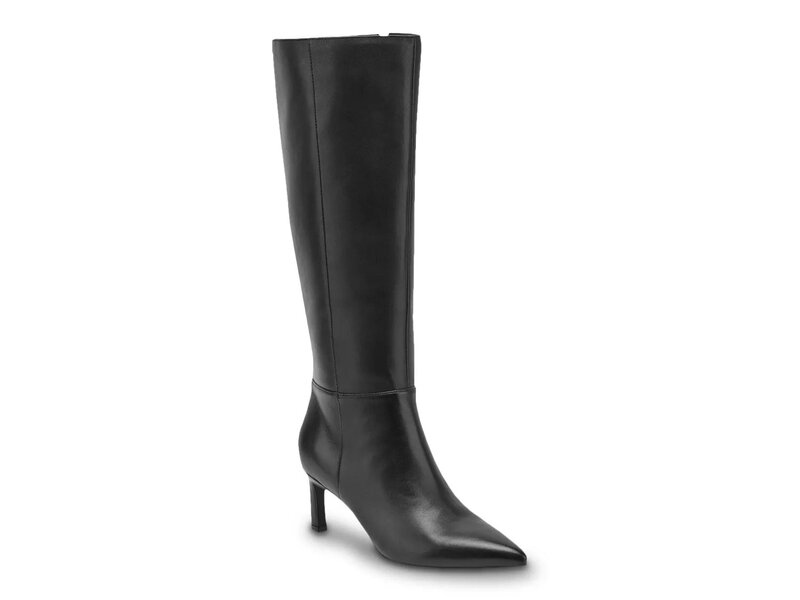 マークフィッシャー レディース シューズ ブーツ・レインブーツ Marc Fisher Lucinda Boot Black Leather ブラック