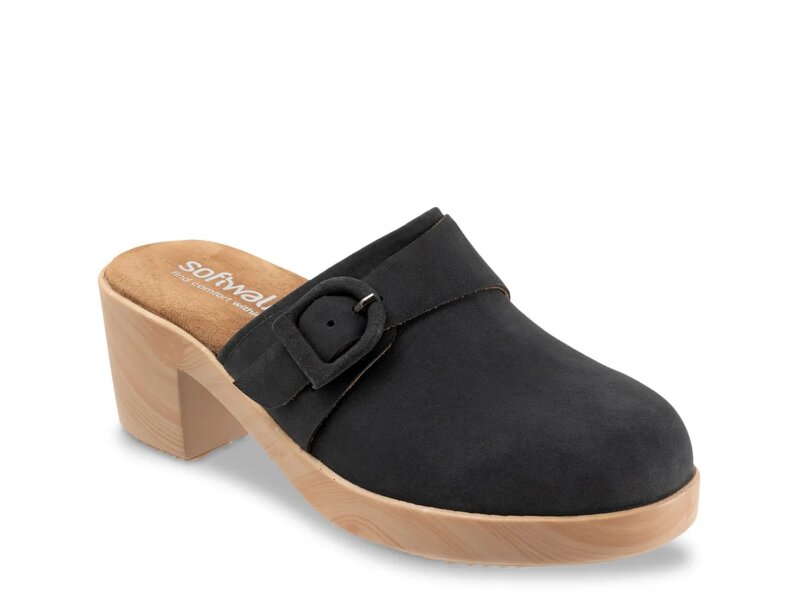 ソフトウォーク レディース シューズ サンダル Softwalk Ferrara Clog Black/Blue ブラック|ReVida 店
