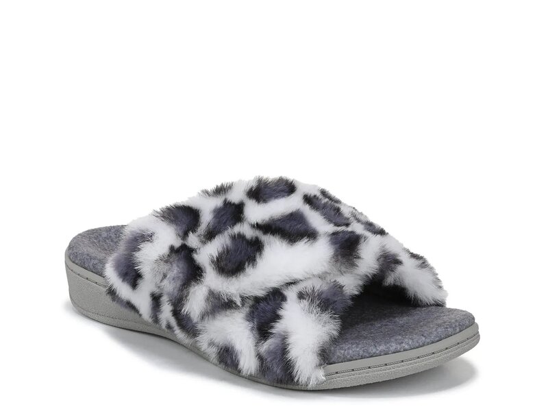 バイオニック レディース シューズ サンダル Vionic Relax II Sandal Grey/Black Leopard Print ブラック