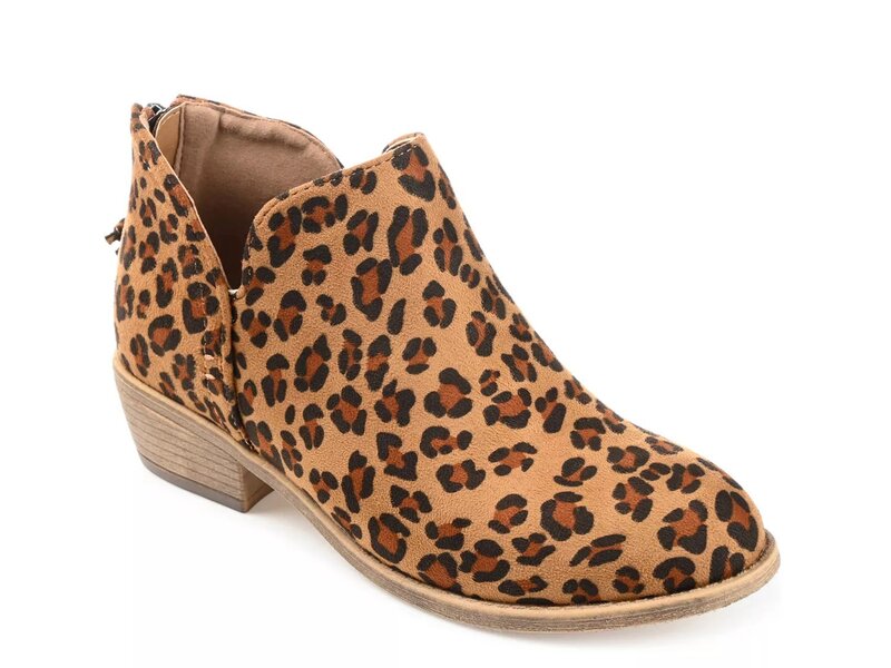 ジャーニー レディース シューズ ブーツ・レインブーツ Journee Livvy Bootie Tan/Black Leopard ブラック