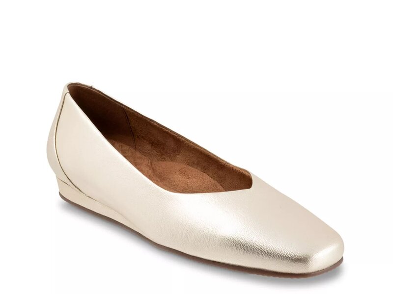 ホンブルグ帽ウォーク レディース シューズ パンプス Softwalk Vellore Ballet Flat Champagne 三鞭酒
