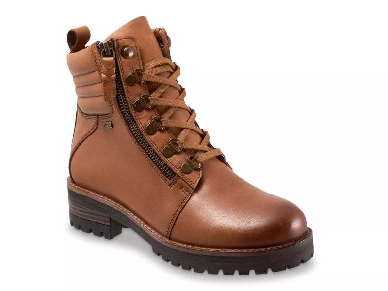 ソフトウォーク レディース シューズ ブーツ・レインブーツ Softwalk Everett Waterproof Combat Boot Brown ブラウン|ReVida 店