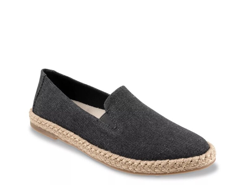 トロッターズ レディース シューズ パンプス Trotters Poppy Espadrille Slip-On Black Textile ブラック