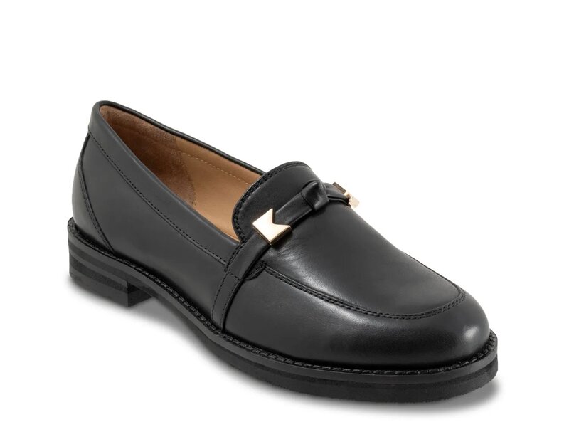 トロッターズ レディース シューズ スリッポン・ローファー Trotters Femi Loafer Black Leather ブラック