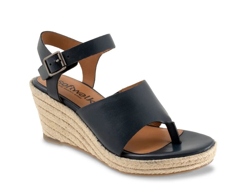 ソフトウォーク レディース シューズ サンダル Softwalk Hilo Espadrille Wedge Sandal Blue ブルー
