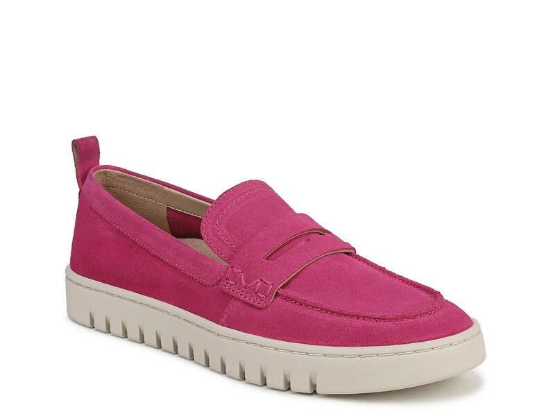バイオニック レディース シューズ スリッポン・ローファー Vionic Uptown Penny Loaferose Pink Suede ピンク