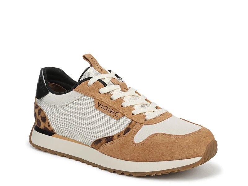 バイオニック レディース シューズ スニーカー Vionic Monarch Sneaker - Women's Tan Leopard Print タン