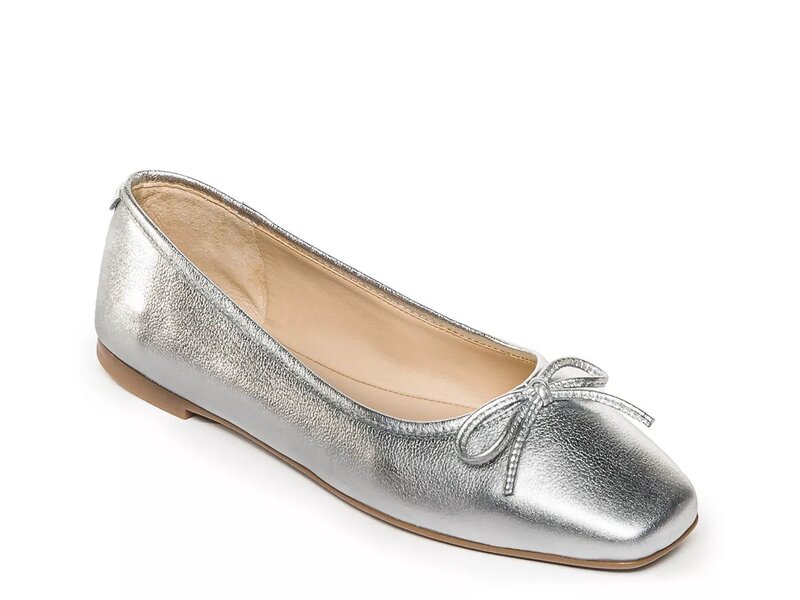 ベルナルド レディース シューズ パンプス Bernardo Gwynn Ballet Flat Silver Metallic シルバー