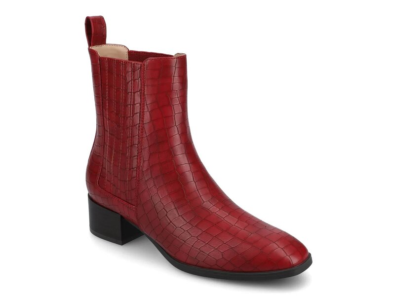 ジャーニー レディース シューズ ブーツ・レインブーツ Journee Wrenley Bootie Red Croc Print レッド｜ReVida 店