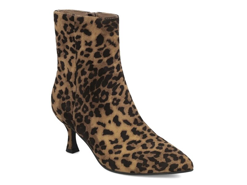 ミア レディース シューズ ブーツ・レインブーツ Mia Ediva Bootie Light Brown/Black Leopard Print ブラック