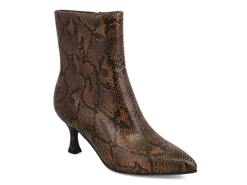 ミア レディース シューズ ブーツ・レインブーツ Mia Ediva Bootie Dark Brown Snake Print ブラウン|ReVida 店