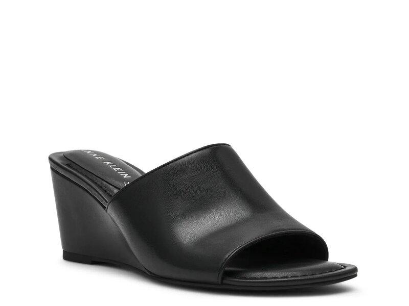 アンクライン レディース シューズ サンダル Anne Klein Charisma Wedge Sandal Black ブラック｜ReVida 店