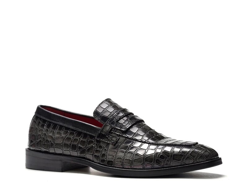 カルロスサンタナ メンズ シューズ スリッポン・ローファー Carlos by Carlosantana Nocturne Penny Loafer Grey グレー