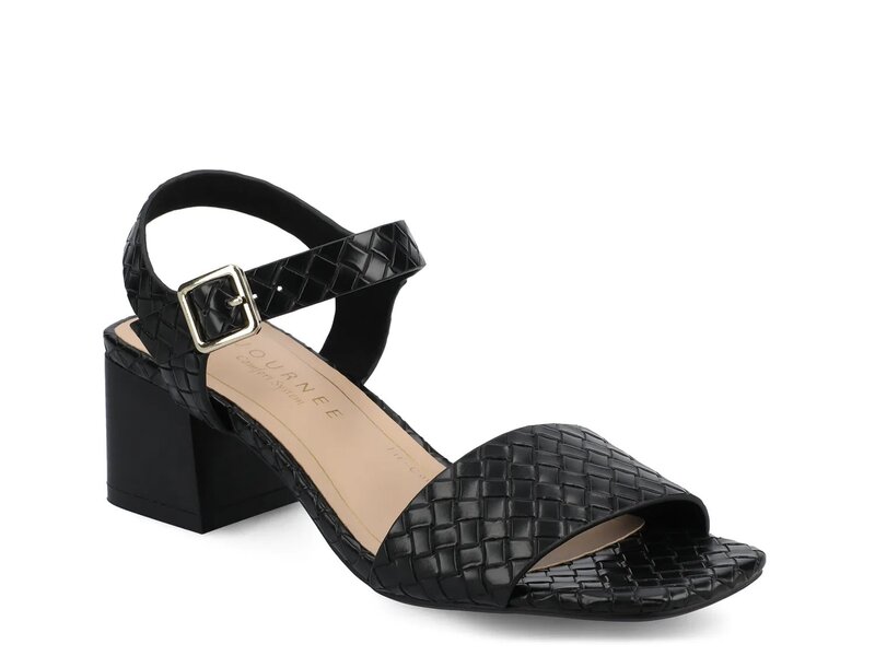 ジャーニー レディース シューズ サンダル Journee Shaina Sandal Black Woven ブラック｜ReVida 店