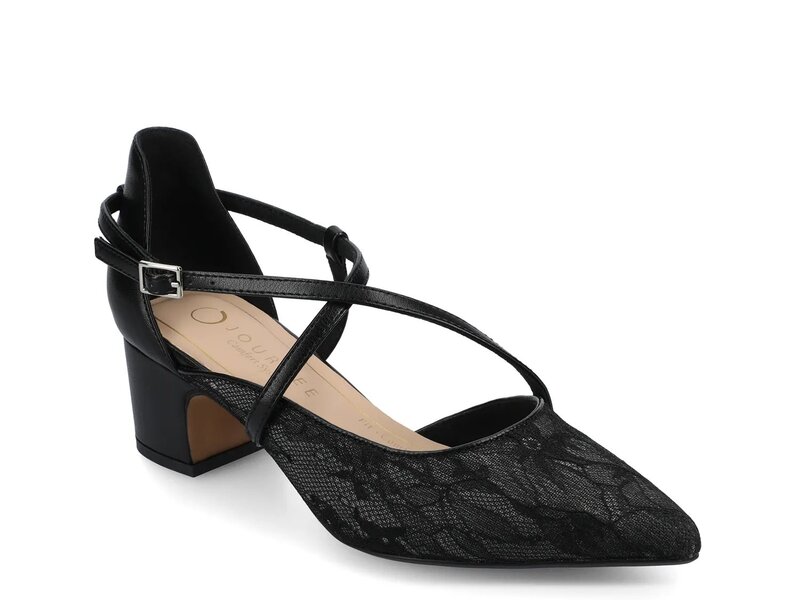 ジャーニー レディース シューズ パンプス Journee Galvinn Pump Black Lace ブラック